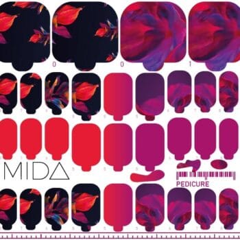 Nails Wraps per pedicure effetto abstract dark - Nail ART - Decorazioni unghie