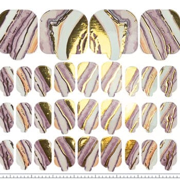 Nails Wraps per pedicure – Ceramic Rose Gold - Nail ART - Decorazioni unghie